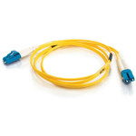 C2G 9m LC-LC 9/125 OS1 Duplex Singlemode PVC Fiber Optic Cable (USA-Made) - Yellow