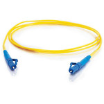 C2G-30m LC-LC 9/125 OS1 Simplex Singlemode PVC Fiber Optic Cable (LSZH) - Yellow