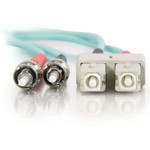 C2G-2m SC-ST 10Gb 50/125 OM3 Duplex Multimode PVC Fiber Optic Cable (LSZH) - Aqua