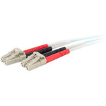 C2G 30m LC-LC 50/125 Duplex Multimode OM4 Fiber Cable - Aqua - 100ft