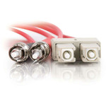 C2G-10m SC-ST 50/125 OM2 Duplex Multimode Fiber Optic Cable (Plenum-Rated) - Red