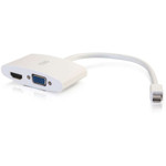 C2G 8in Mini DisplayPort to 4K HDMI or VGA Adapter - White