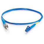 C2G-5m LC-ST 9/125 OS1 Simplex Singlemode Fiber Optic Cable (Plenum-Rated) - Blue