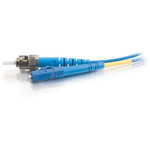C2G-5m LC-ST 9/125 OS1 Simplex Singlemode Fiber Optic Cable (Plenum-Rated) - Blue