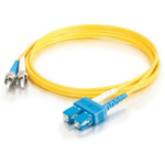 C2G 9m SC-ST 9/125 OS1 Duplex Singlemode PVC Fiber Optic Cable (USA-Made) - Yellow