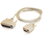 C2G 6ft DB25 Male to DB9 Female Null Modem Cable