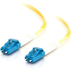 C2G 8m LC-LC 9/125 OS1 Duplex Singlemode PVC Fiber Optic Cable (USA-Made) - Yellow