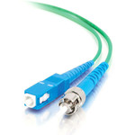 C2G-1m SC-ST 9/125 OS1 Simplex Singlemode PVC Fiber Optic Cable - Green
