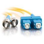 C2G 2m SC-ST 9/125 OS2 Duplex Single-Mode Fiber Optic Cable (TAA Compliant) - Yellow
