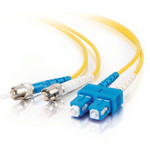 C2G 2m SC-ST 9/125 OS2 Duplex Single-Mode Fiber Optic Cable (TAA Compliant) - Yellow