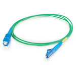 C2G 5m LC-SC 9/125 OS1 Simplex Singlemode Fiber Optic Cable (Plenum-Rated) - Green