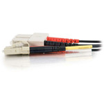 C2G-2m LC-SC 50/125 OM2 Duplex Multimode Fiber Optic Cable (Plenum-Rated) - Black