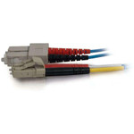 C2G-5m LC-SC 50/125 OM2 Duplex Multimode Fiber Optic Cable (Plenum-Rated) - Blue