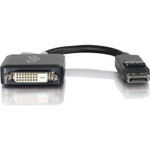 C2G 8in DisplayPort to DVI-D Adapter - DP to DVI D Adapter - Black - M/F