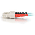 C2G 1m SC-SC 10Gb 50/125 OM3 Duplex Multimode PVC Fiber Optic Cable (USA-Made) - Aqua