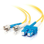 C2G-15m SC-ST 9/125 OS1 Duplex Singlemode Fiber Optic Cable (TAA Compliant) - Yellow