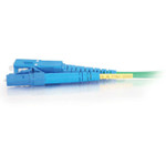 C2G-2m LC-SC 9/125 OS1 Simplex Singlemode PVC Fiber Optic Cable - Green