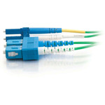 C2G-3m LC-SC 9/125 OS1 Duplex Singlemode PVC Fiber Optic Cable - Green