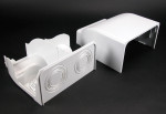 Wiremold 5410DFO-WH 5400 Radiused Divided Entrance Cap Fitting in White