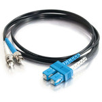 C2G-10m SC-ST 9/125 OS1 Duplex Singlemode PVC Fiber Optic Cable - Black