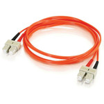 C2G 3m SC-SC 50/125 OM2 Duplex Multimode PVC Fiber Optic Cable (USA-Made) - Orange