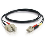 C2G-10m LC-SC 62.5/125 OM1 Duplex Multimode PVC Fiber Optic Cable - Black