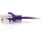 C2G 7ft Cat6 Snagless Unshielded (UTP) Slim Ethernet Cable - Cat6 Network Patch Cable - PoE - Purple