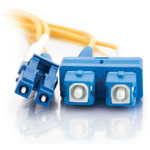 C2G 2m LC-SC 9/125 OS1 Duplex Singlemode PVC Fiber Optic Cable (USA-Made) - Yellow