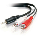 C2G 6in Value Series One 3.5mm Stereo Male To Two RCA Stereo Male Y-Cable