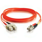 C2G-6m LC-SC 50/125 OM2 Duplex Multimode Fiber Optic Cable (TAA Compliant) - Orange