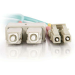 C2G-2m LC-SC 10Gb 50/125 OM3 Duplex Multimode Fiber Optic Cable (TAA Compliant) - Aqua