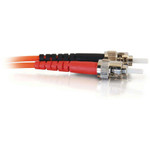 C2G 8m ST-ST 62.5/125 OM1 Duplex Multimode PVC Fiber Optic Cable (USA-Made) - Orange