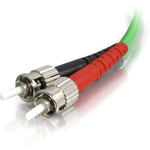 C2G-1m ST-ST 62.5/125 OM1 Duplex Multimode PVC Fiber Optic Cable - Green