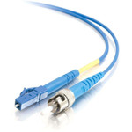 C2G-2m LC-ST 9/125 OS1 Simplex Singlemode Fiber Optic Cable (Plenum-Rated) - Blue