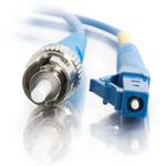 C2G-2m LC-ST 9/125 OS1 Simplex Singlemode Fiber Optic Cable (Plenum-Rated) - Blue