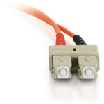 C2G-1m SC-SC 50/125 OM2 Duplex Multimode Fiber Optic Cable (Plenum-Rated) - Orange