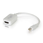C2G 8in Mini DisplayPort Male to HDMI Female Adapter Converter - White