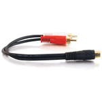 C2G 6in Value Series One RCA Female to Two RCA Male Y-Cable