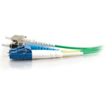 C2G-10m LC-ST 9/125 OS1 Duplex Singlemode Fiber Optic Cable (Plenum-Rated) - Green