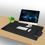 SIIG Large Artificial Leather Smooth Desk Mat Protector - Black