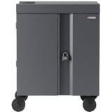 Bretford CUBE Cart AC for up to 32 Devices w/Back Panel, Charcoal Paint