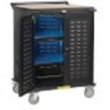 Tripp Lite Safe-IT UV Locking Storage Cart for Mobile Devices and AV Equipment, Wood-Grain Top