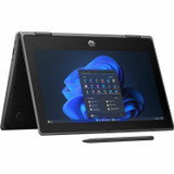 HP Pro x360 Fortis G11 11.6" Touchscreen Rugged Convertible 2 in 1 Notebook - HD - 1366 x 768 - Intel N-Series N200 Quad-core (4 Core) 1 GHz - 8 GB Total RAM - 8 GB On-board Memory - 256 GB SSD - Jack Black