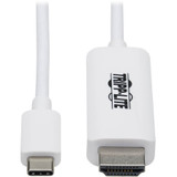 Tripp Lite U444-006-HWE USB-C to HDMI Adapter Cable (M/M) 4K 4:4:4 Thunderbolt 3 Compatible White 6 ft. (1.8 m)