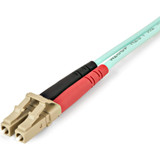 StarTech 450FBLCLC2 2m (6ft) LC/UPC to LC/UPC OM4 Multimode Fiber Optic Cable, 50/125&micro;m LOMMF/VCSEL Zipcord Fiber, 100G, LSZH Fiber Patch Cord