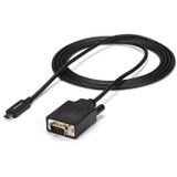 StarTech CDP2VGAMM2MB 6ft/2m USB C to VGA Cable - 1920x1200/1080p USB Type C DP Alt Mode to VGA Video Monitor Adapter Cable -Works w/ Thunderbolt 3