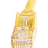 StarTech N6PATCH1YL 1ft CAT6 Ethernet Cable - Yellow Snagless Gigabit - 100W PoE UTP 650MHz Category 6 Patch Cord UL Certified Wiring/TIA