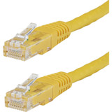 StarTech C6PATCH1YL 1ft CAT6 Ethernet Cable - Yellow Molded Gigabit - 100W PoE UTP 650MHz - Category 6 Patch Cord UL Certified Wiring/TIA