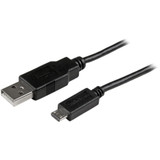 StarTech USBAUB6BK 6 ft Mobile Charge Sync USB to Slim Micro USB Cable for Smartphones and Tablets - A to Micro B M/M