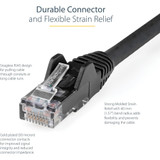 StarTech N6LPATCH50BK 50ft (15m) CAT6 Ethernet Cable, LSZH (Low Smoke Zero Halogen) 10 GbE Snagless 100W PoE UTP RJ45 Black Network Patch Cord, ETL